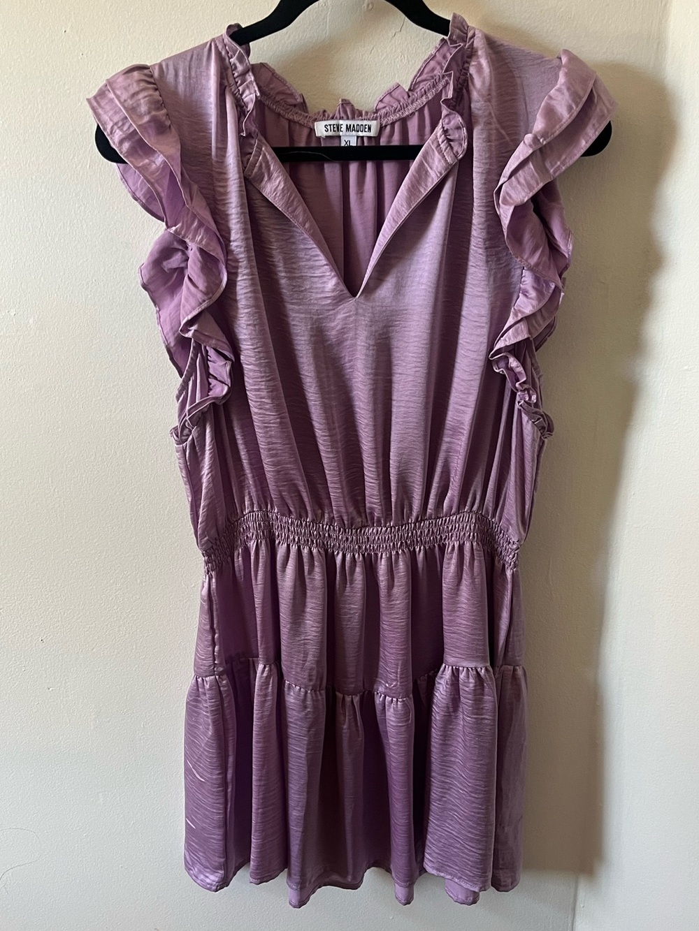Lilac Ruffle Sleeveless Dress